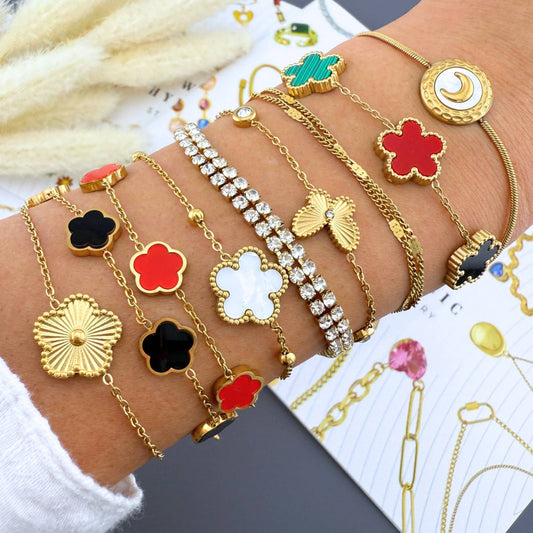 Noir Armband | 18K Gold Plated Steel
