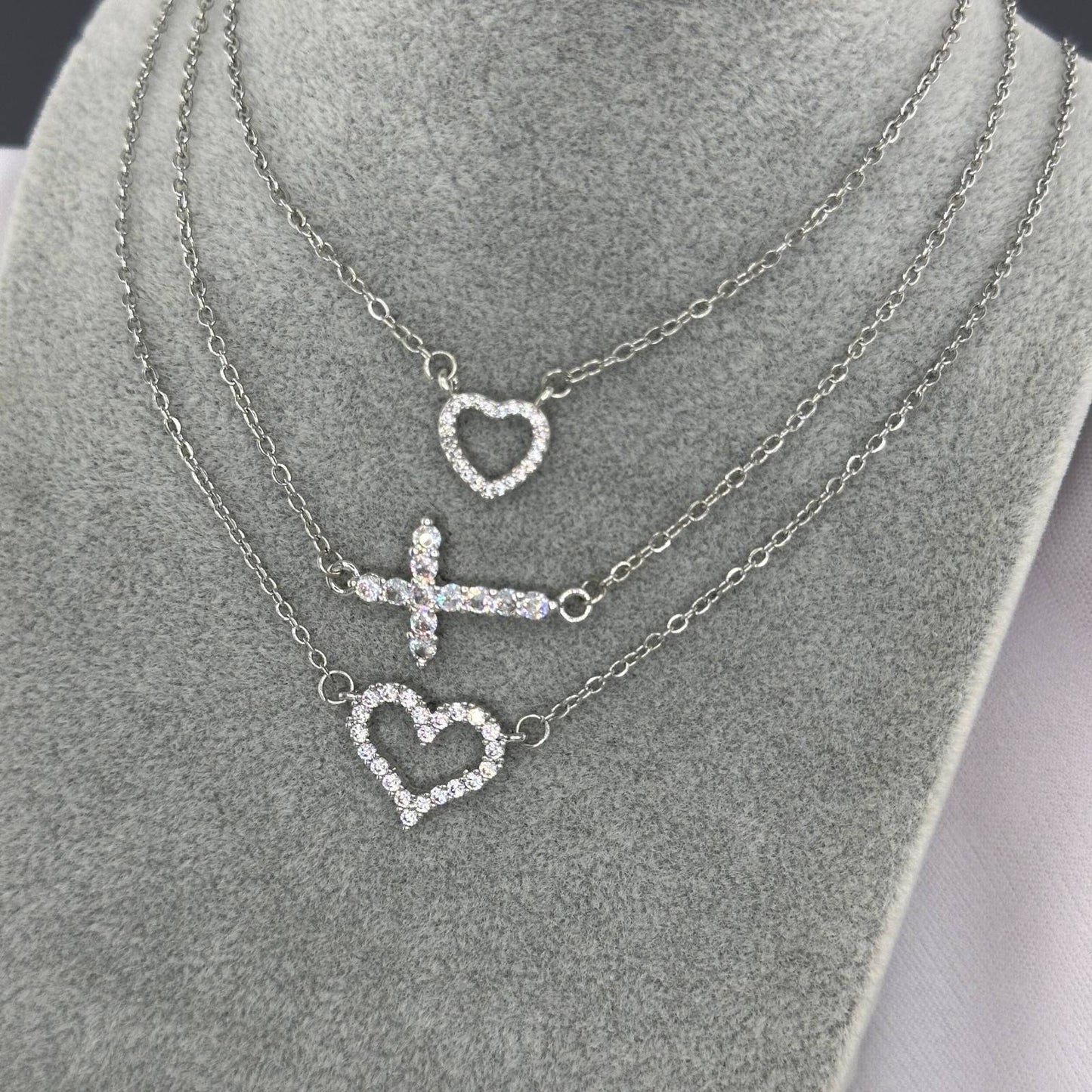 Sparkle Heart Necklace | Stainless Steel