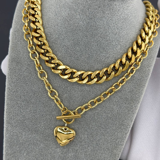Maya Hart Ketting | 18K Gold Plated Steel