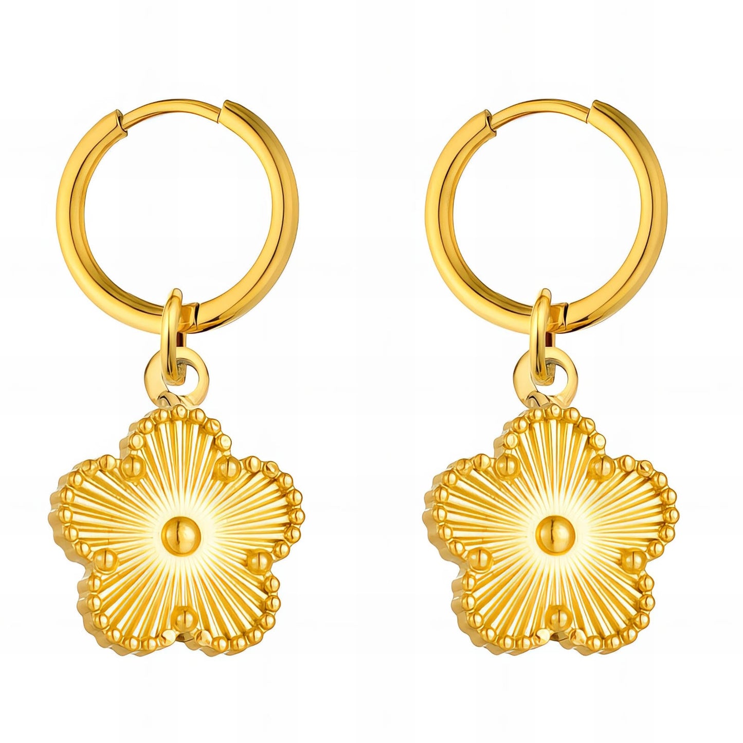 Fleur Oorbellen | 18K Gold Plated Steel