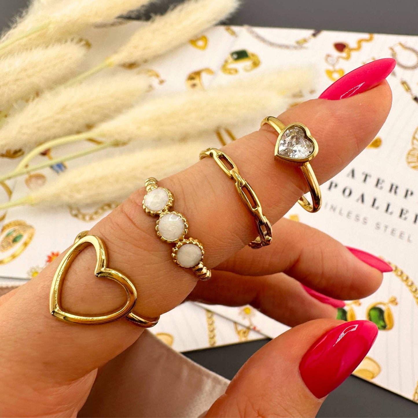 Liva Ring | 18K Gold Plated Steel