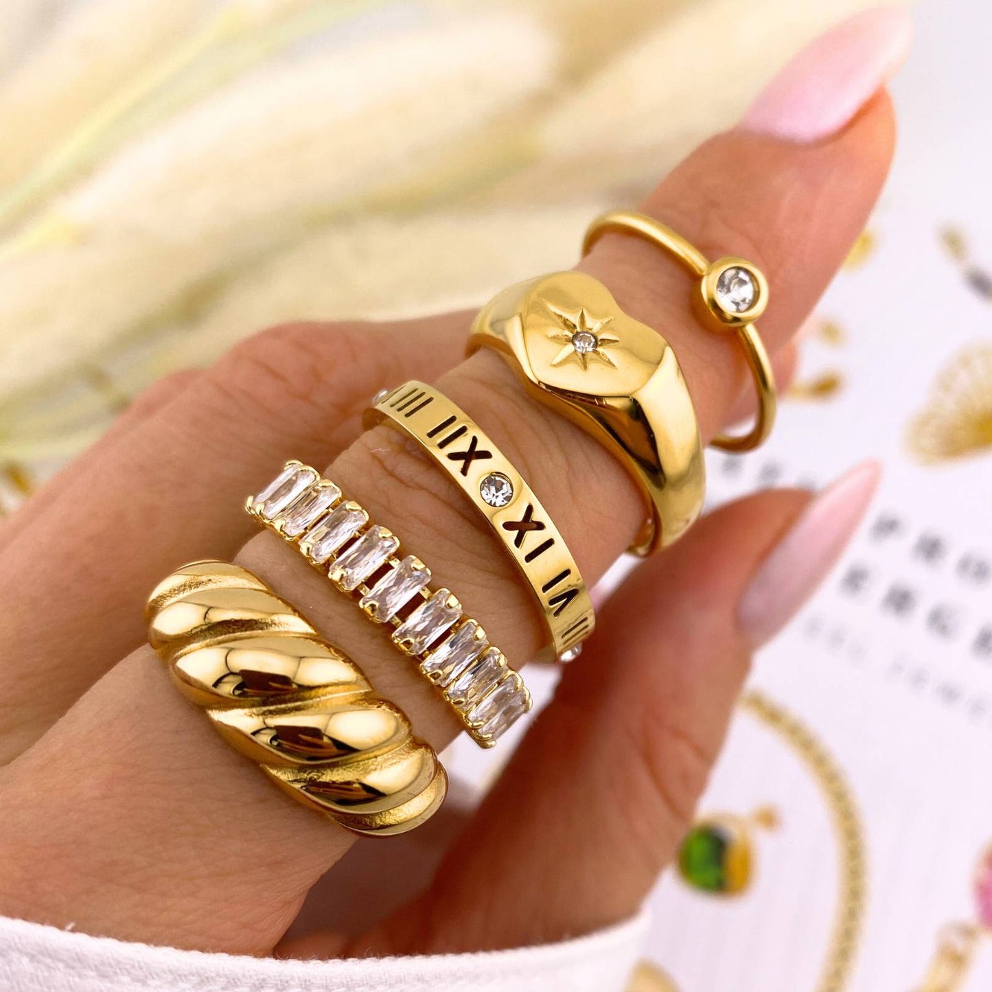 Reina Ring | 18K Gold Plated Steel