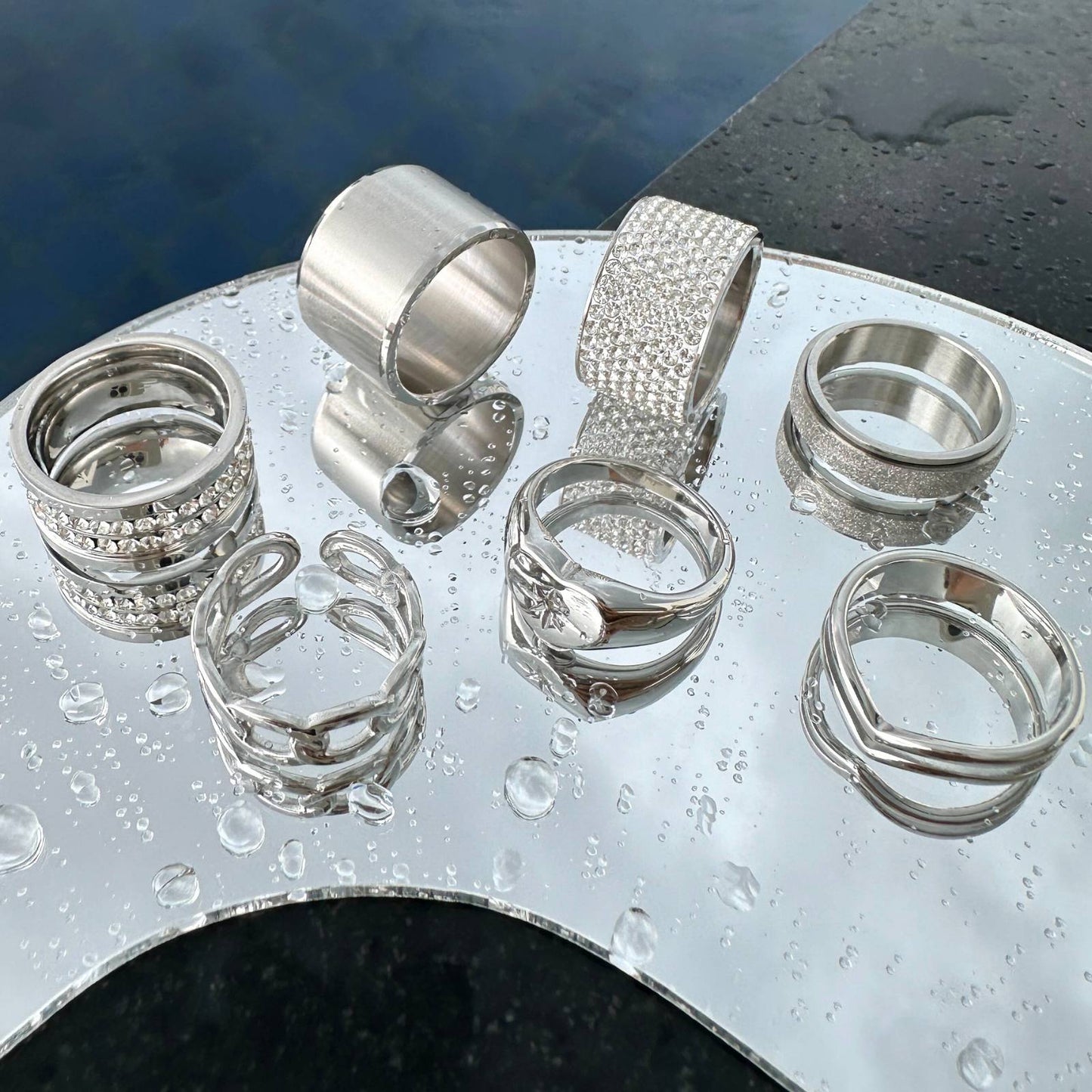 Nova Hart Ring | Stainless Steel met Zirkonia