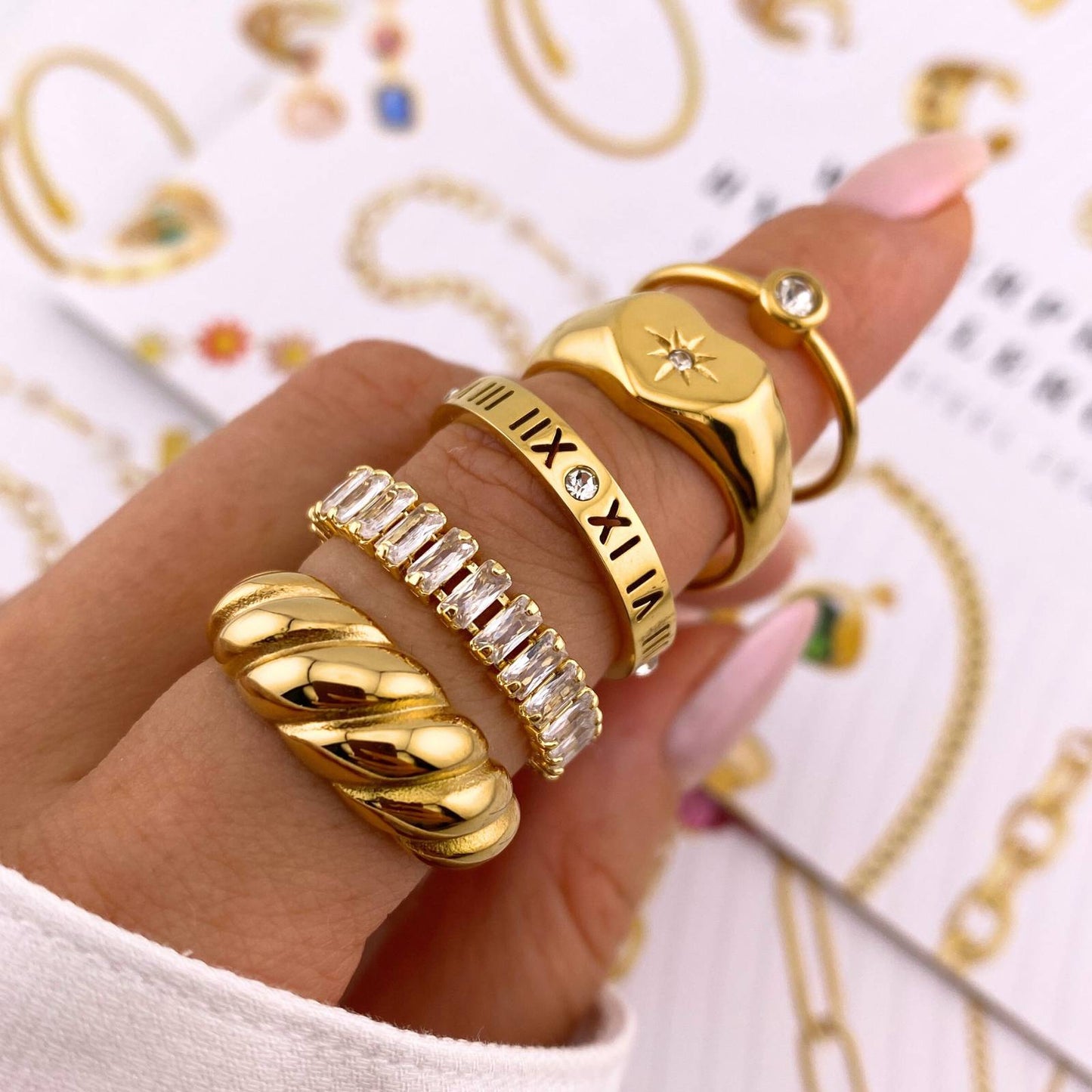 Reina Ring | 18K Gold Plated Steel
