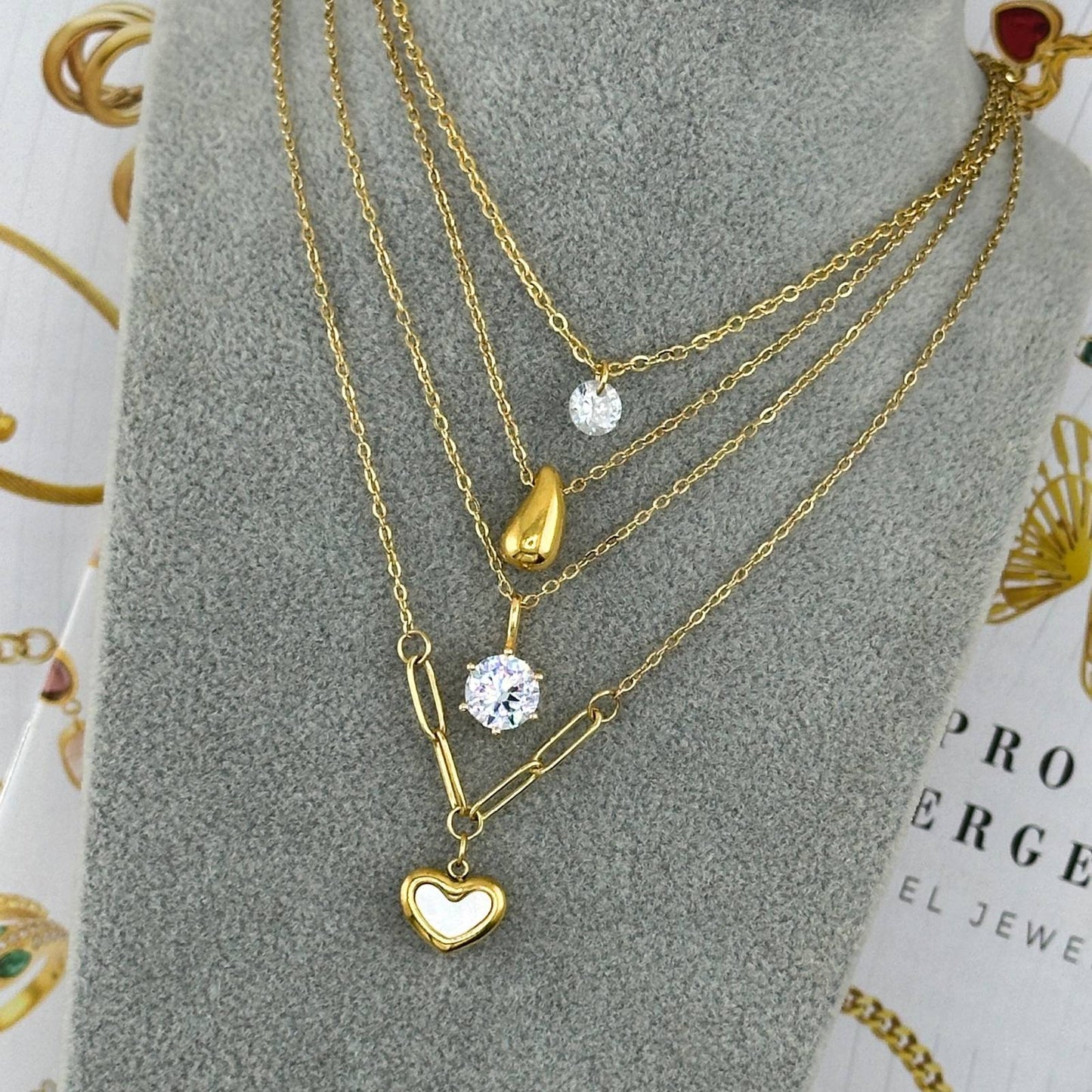 Anna Necklace | 18K Gold Plated Steel
