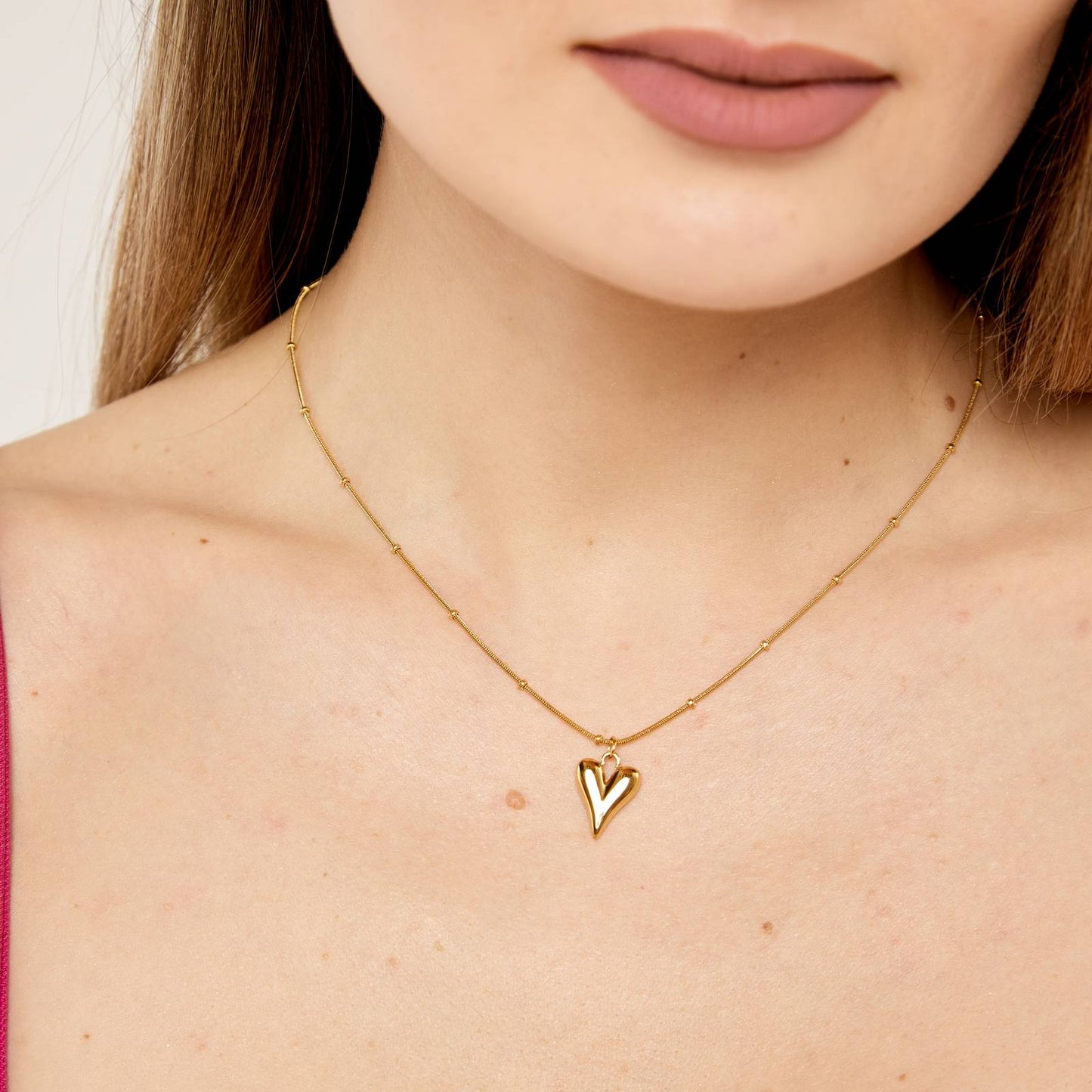 Golden Heartbeat Ketting | 18K Gold Plated Steel