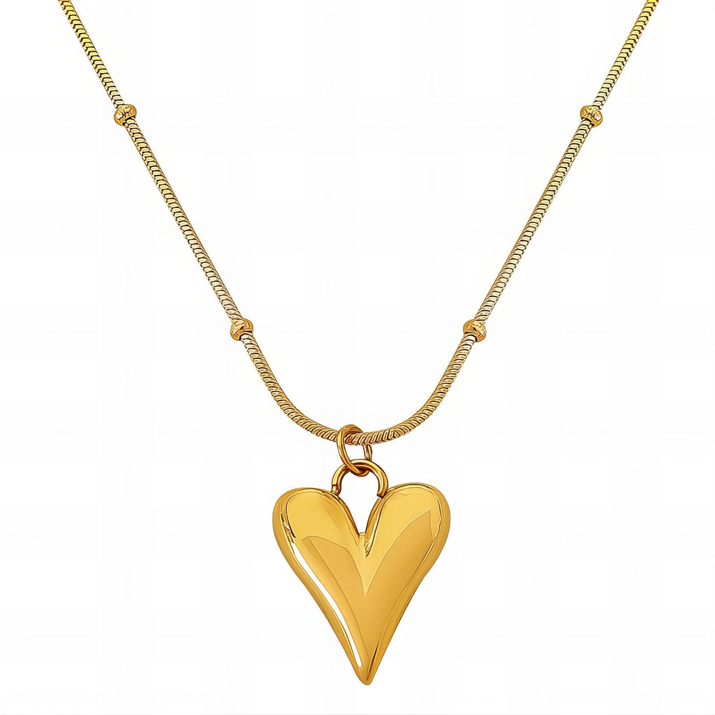 Golden Heartbeat Ketting | 18K Gold Plated Steel