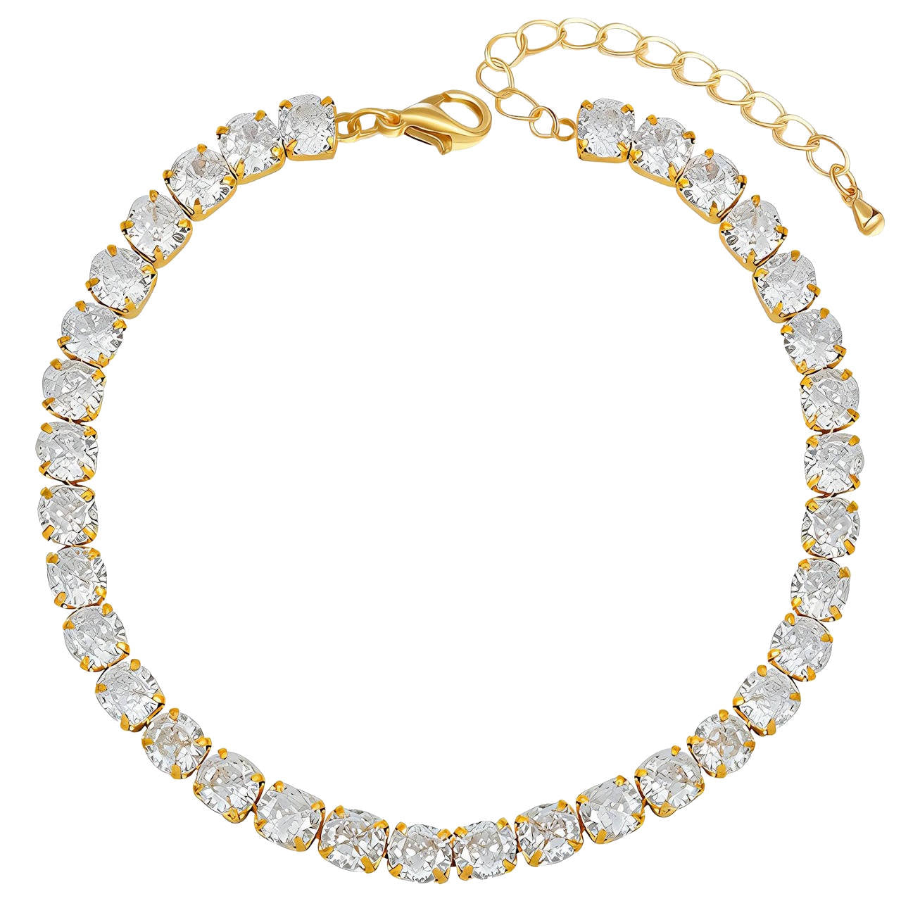 Serena Tennis Armband | 18K Gold Plated Steel & Zirkonia