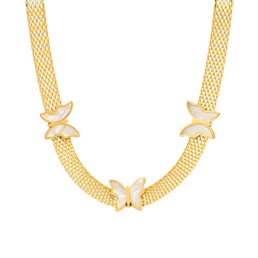 Mariposa Ketting | 18K Gold Plated Steel