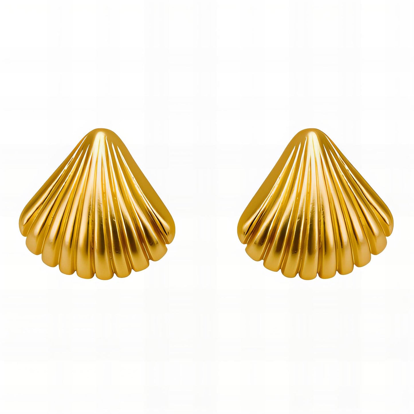 Gouden Schelp Oorbellen | Waterproof & Stainless Steel