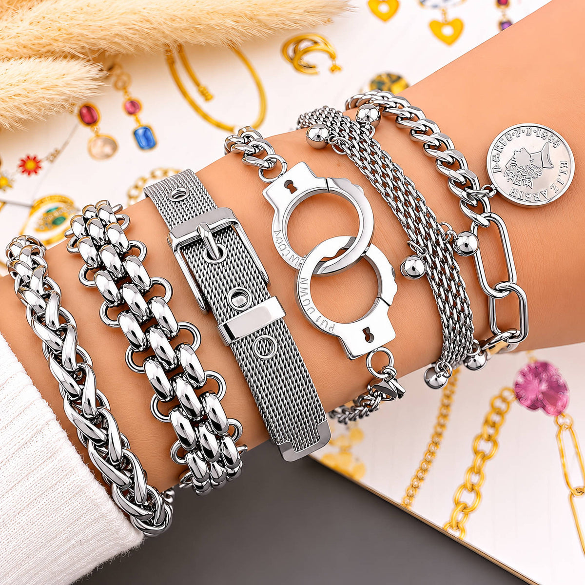 Mila Mesh Armband | Zilver Stainless Steel