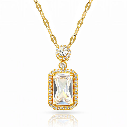 Crystal Luxe Ketting | 18K Gold Plated & Zirkonia