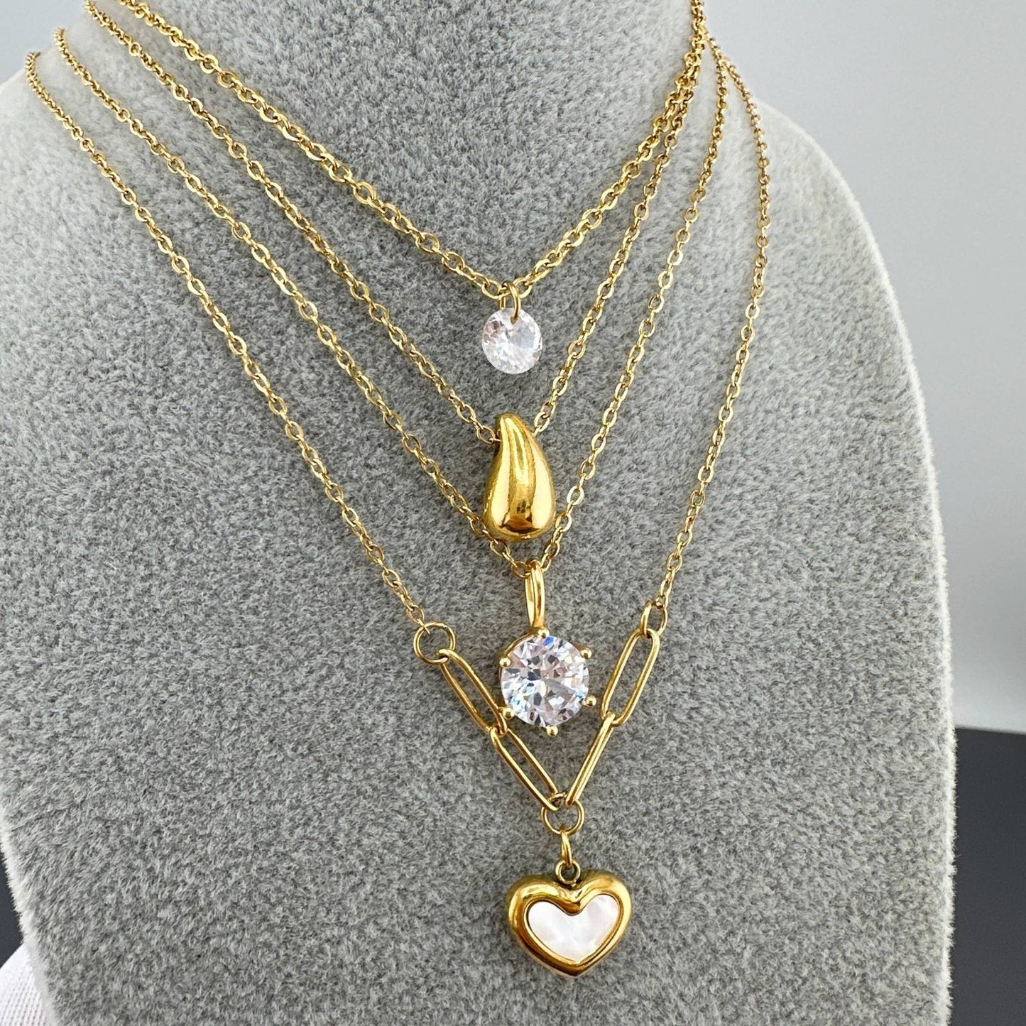Anna Necklace | 18K Gold Plated Steel