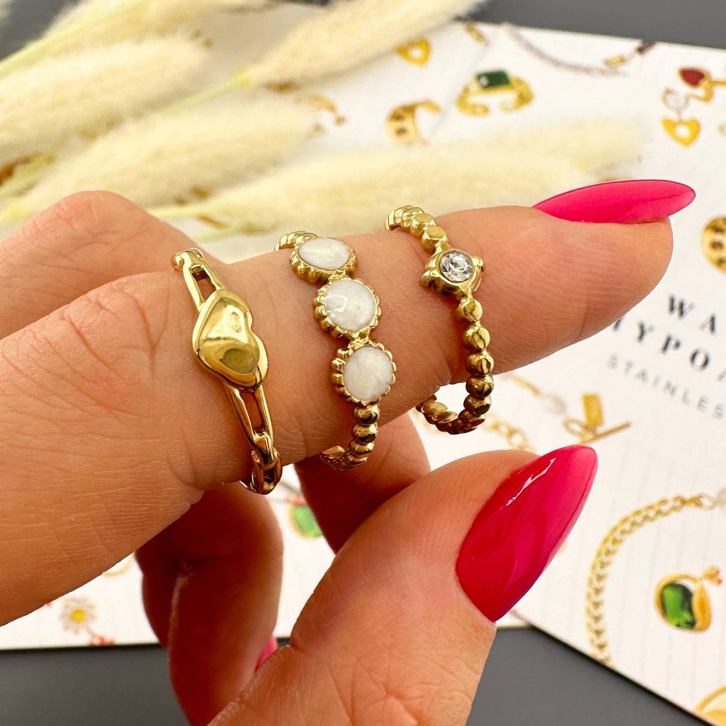 Liva Ring | 18K Gold Plated Steel