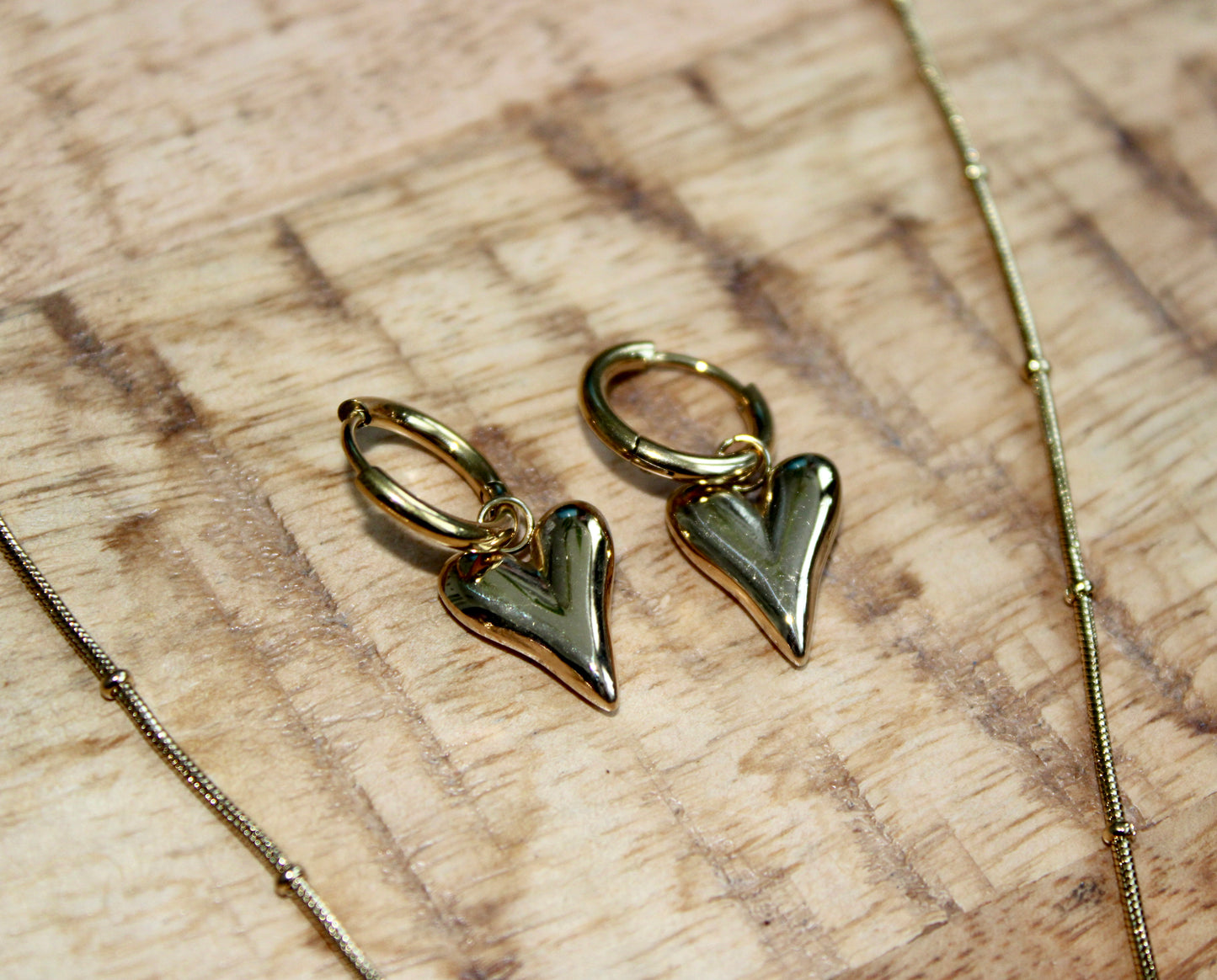 Amore Oorbellen | 18K Gold Plated Steel