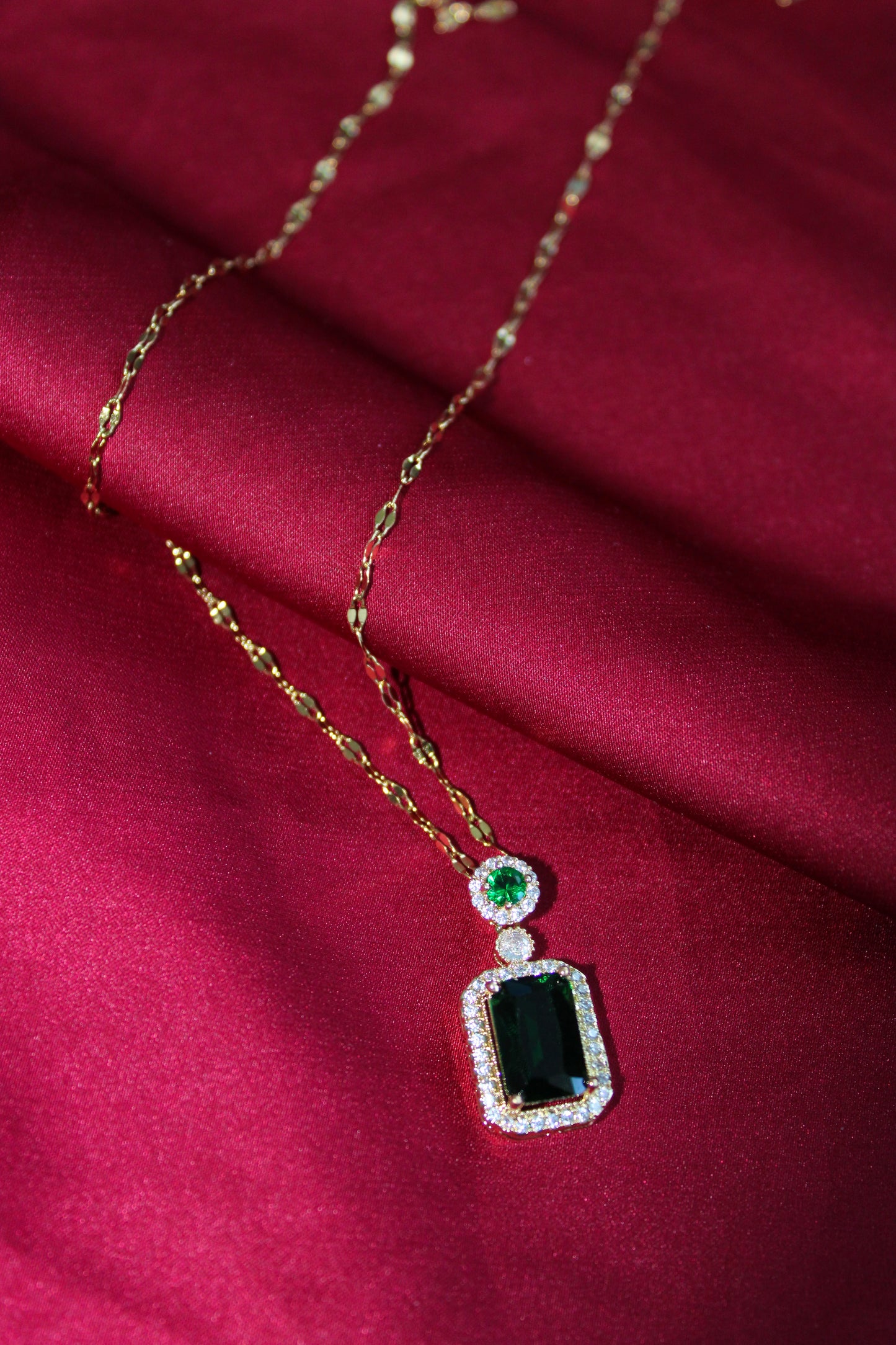 Emerald Luxe Ketting | 18K Gold Plated Steel