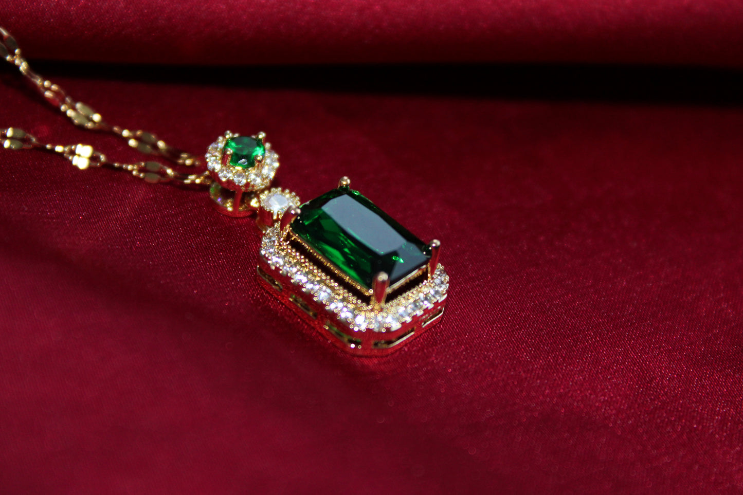 Emerald Luxe Ketting | 18K Gold Plated Steel