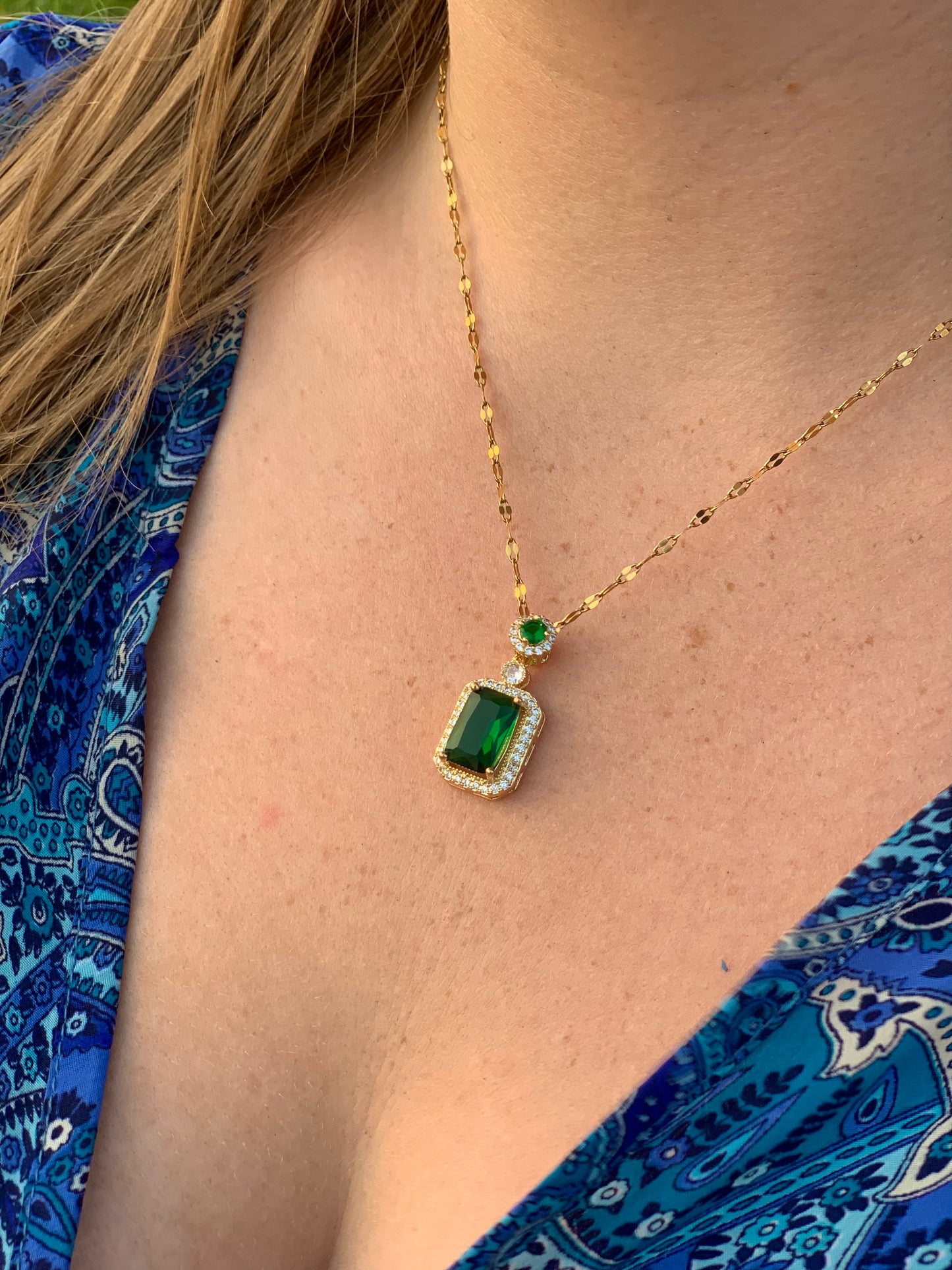 Emerald Luxe Ketting | 18K Gold Plated Steel